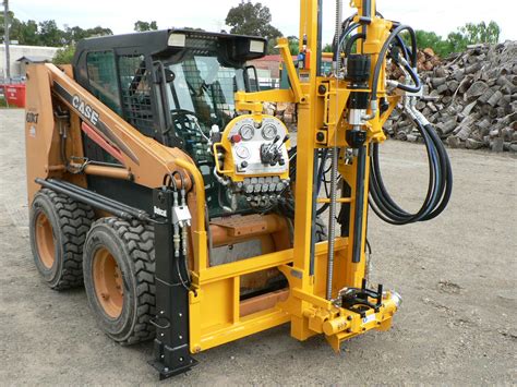 skid steer well drill|skid steer mounted rock drill.